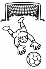 duikende keeper kleurplaat om gratis te printen