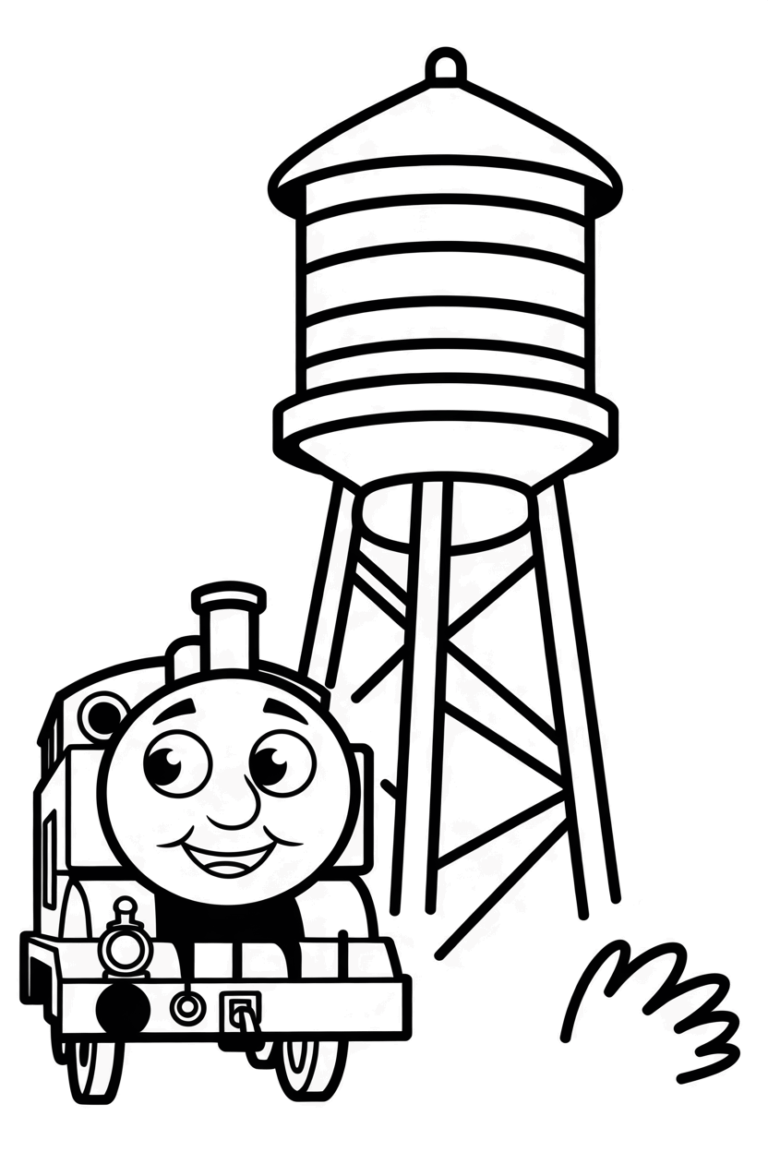 gordon bij waterkraan kleurplaat om gratis te printen