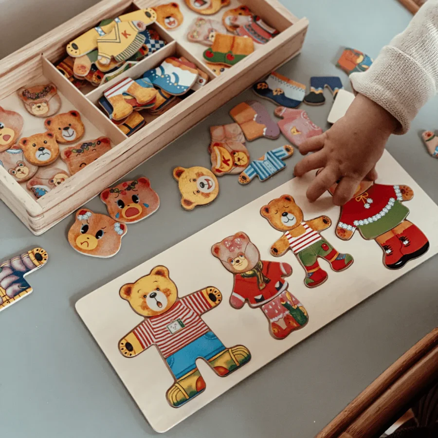 puzzel van hout