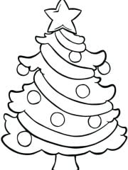 kerstboom kleurplaat