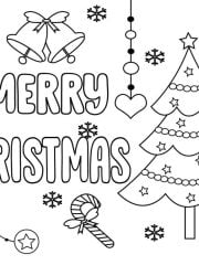 kerstkaart kleurplaat