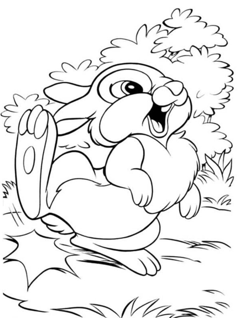 kleurplaat stampertje bambi