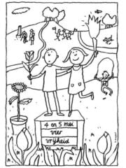 kleurplaat 4 en 5 mei bevrijdingsdag