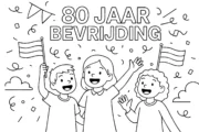80 jaar bevrijding kleurplaat