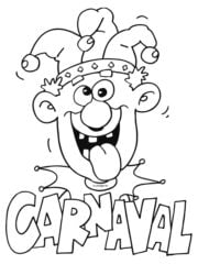 carnaval kleurplaat