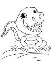 kleurplaat krokodil