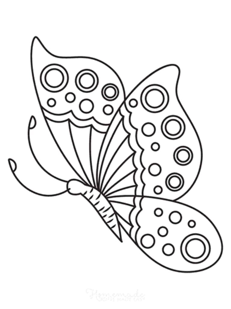 vlinder kleurplaat