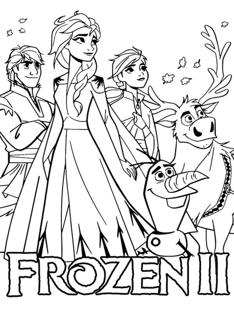 frozen 2 kleurplaat