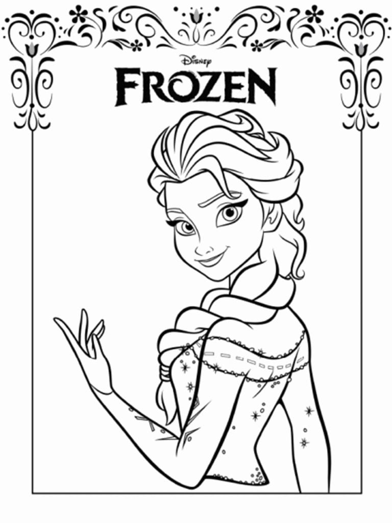 kleurplaat elsa uit frozen