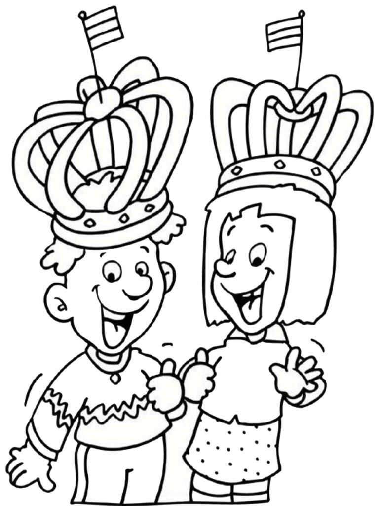 koningsdag kleurplaat