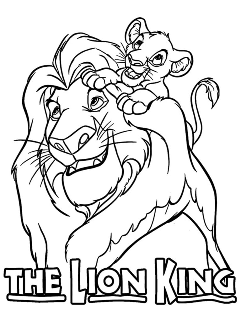 the lion king kleurplaat
