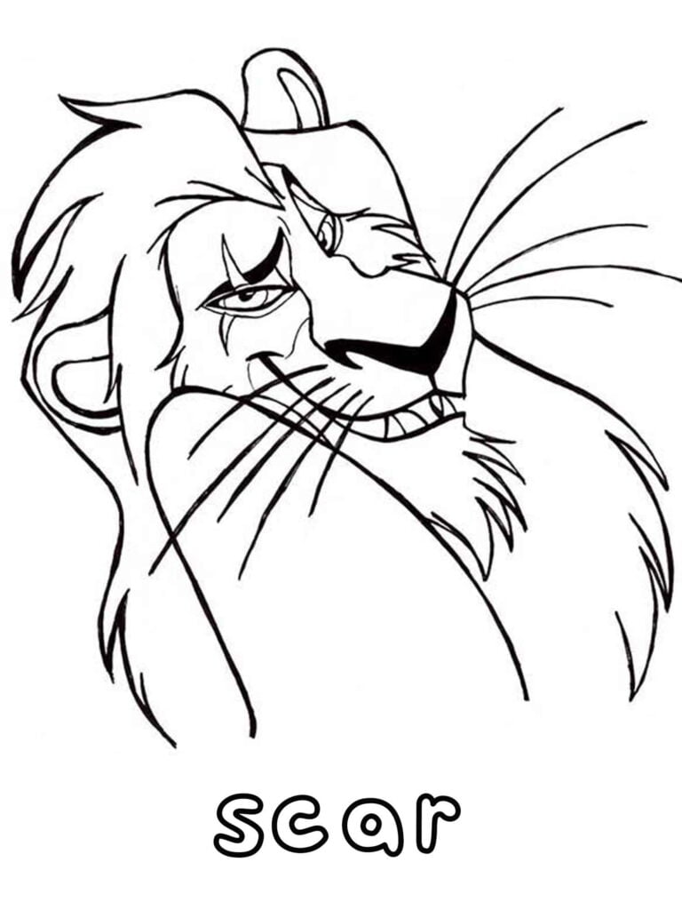 kleurplaat scar lion king