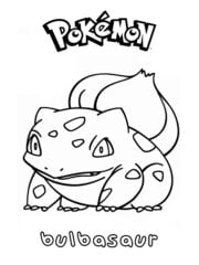 kleurplaat bulbasaur pokemon