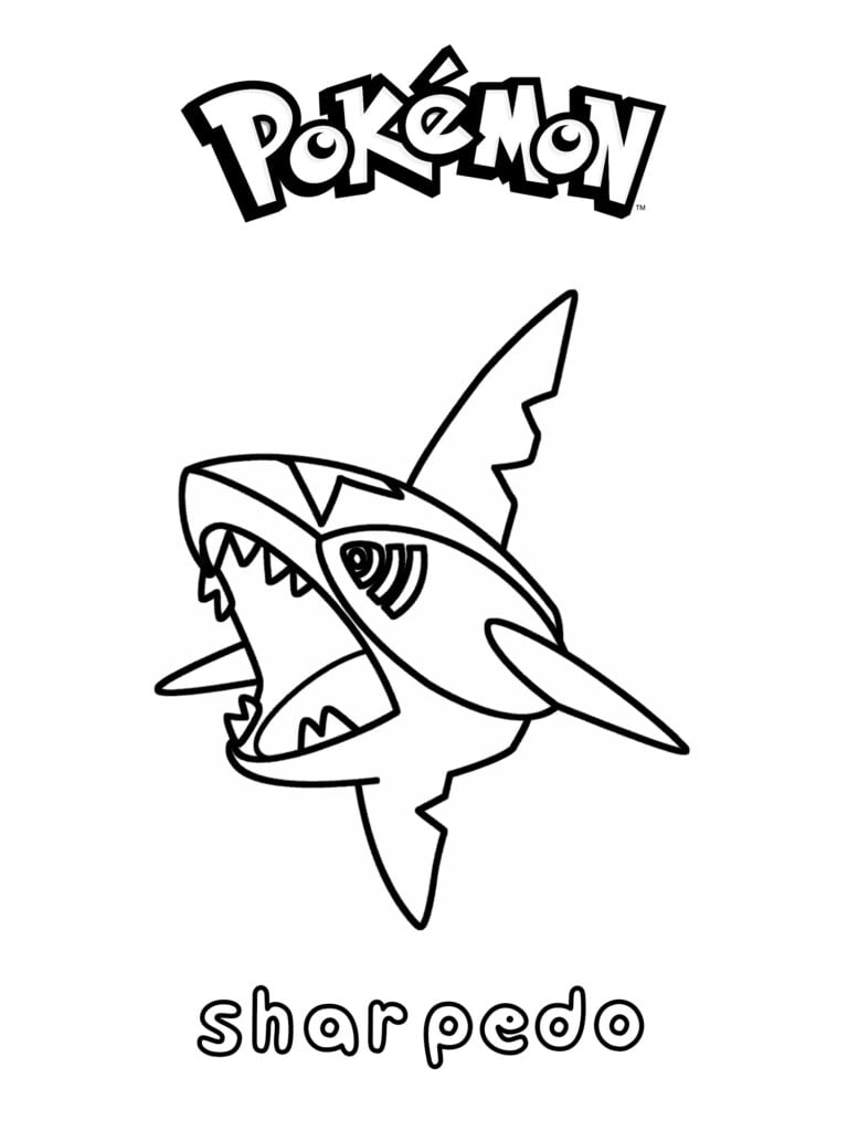 pokemon sharpedo kleurplaat