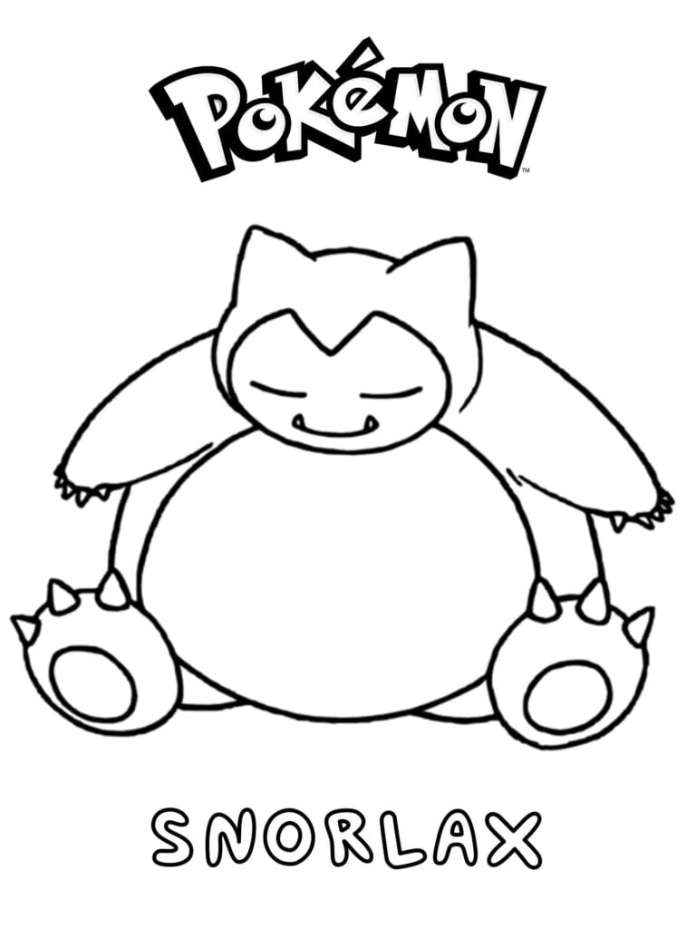 pokémon kleurplaat snorlax