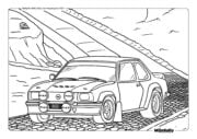 rally kleurplaat Opel Ascona 400