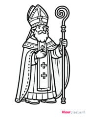 kleurplaat sint nicolaas