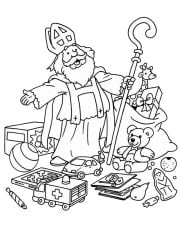 kleurplaat sinterklaas cadeautjes