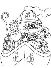 kleurplaat sinterklaas stoomboot