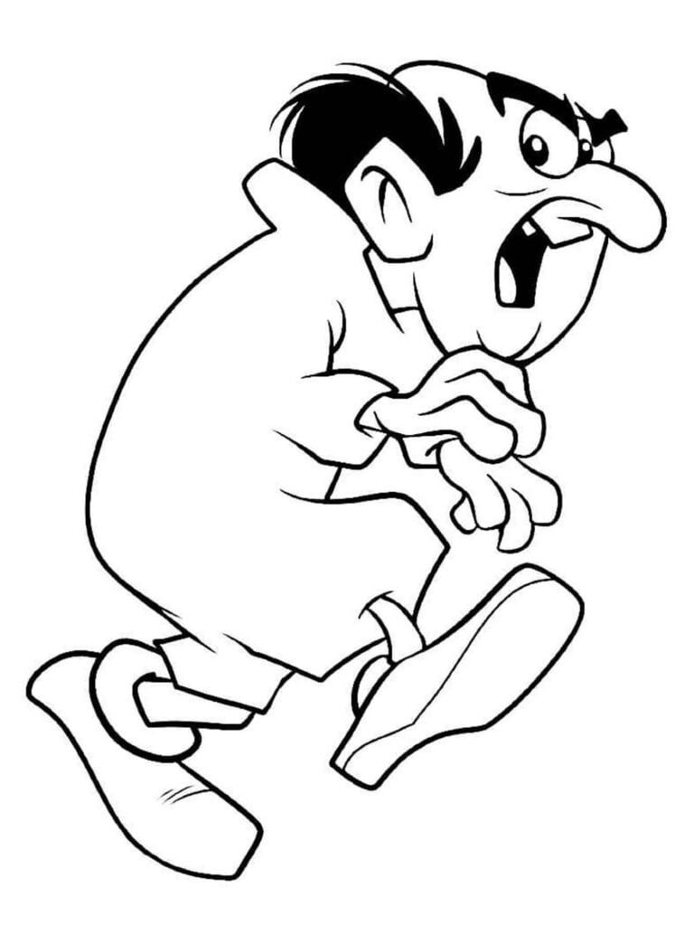 kleurplaat gargamel smurfen