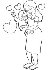 moederdag kleurpplaat