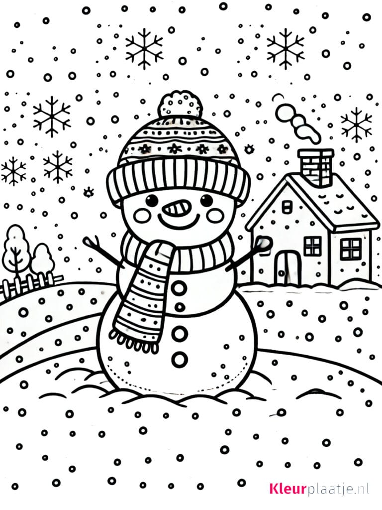winter kleurplaat