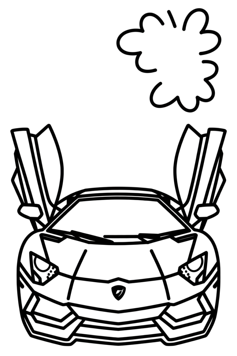 lamborghini aventador kleurplaat om gratis te printen