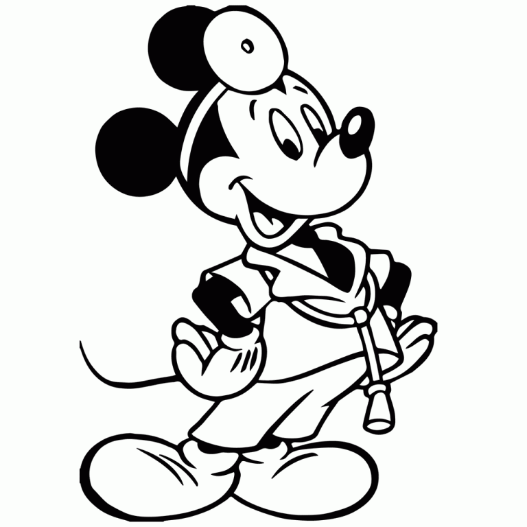 Mickey Mouse kleurplaat
