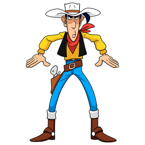 lucky luke kleurplaten