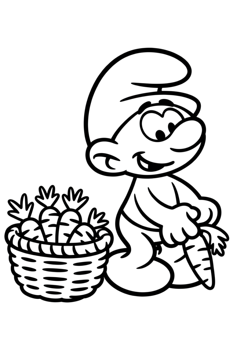 smurf oogst kleurplaat om gratis te printen